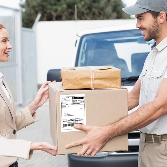 1000 4x6 Fanfold Thermal Labels Direct Shipping Label for Zebra Rollo Printer - Picture 5 of 7